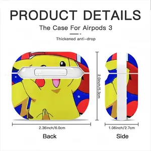 Pokemon Go - Pikachu Paint Street Art Cartoons Comics Fantasy Japan Airpods 3 Case (Hard Shell, White)