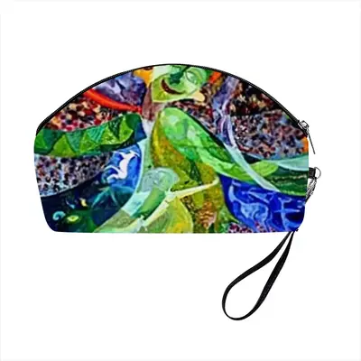 Frida Green Curved Makeup Bag