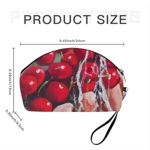 Cherries Curved Makeup Bag