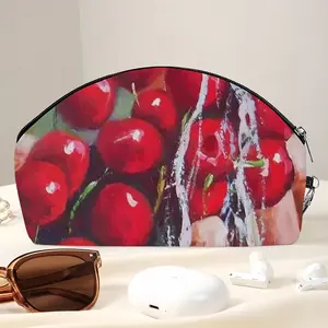 Cherries Curved Makeup Bag