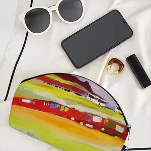 Living Near The Sea Curved Makeup Bag