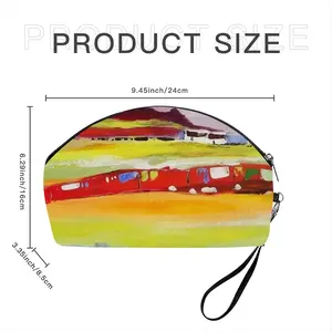 Living Near The Sea Curved Makeup Bag