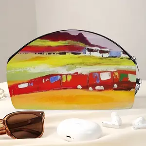 Living Near The Sea Curved Makeup Bag