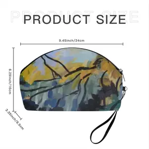 The Pond Near School Curved Makeup Bag