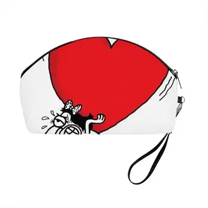 Love Is A Burden Curved Makeup Bag