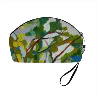 The Sun Is Shining Through The Pine Trees Curved Makeup Bag