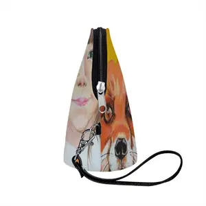 Little Girl With A Fox Curved Makeup Bag