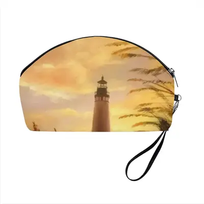 The Lighthouses Light Outside Curved Makeup Bag