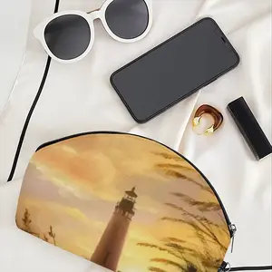 The Lighthouses Light Outside Curved Makeup Bag