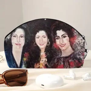 Three Graces Flying Through Madrid Curved Makeup Bag