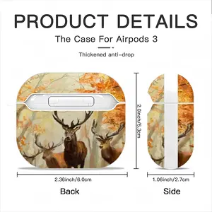 Deer Family In An Autumn Forest Airpods 3 Case (Hard Shell, White)