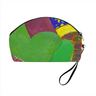 Green Woman Curved Makeup Bag