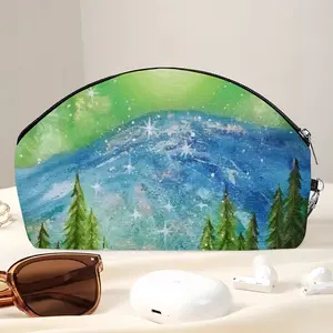 Mysterious Full Moon Curved Makeup Bag