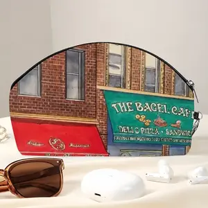 The Bagel Cafe New York City Curved Makeup Bag