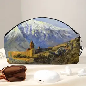 Mountain Ararat And Monastery Khor Virap Curved Makeup Bag