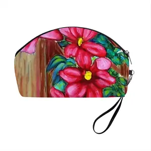 Climatis On Fence Curved Makeup Bag