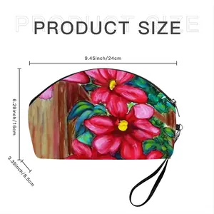 Climatis On Fence Curved Makeup Bag