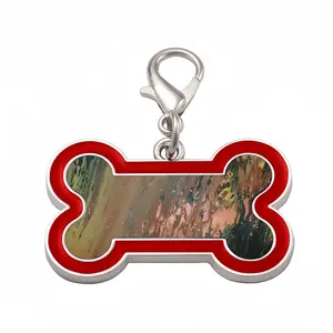 Bronze Abstraction Dog Bone Keychain