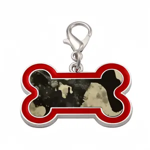 Silver Series Blob Dog Bone Keychain