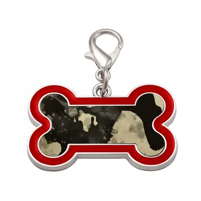 Silver Series Blob Dog Bone Keychain