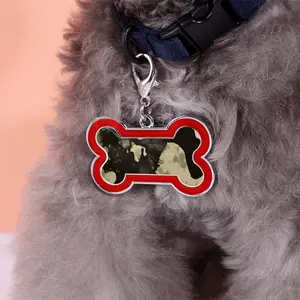 Silver Series Blob Dog Bone Keychain