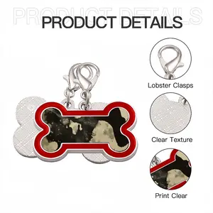 Silver Series Blob Dog Bone Keychain