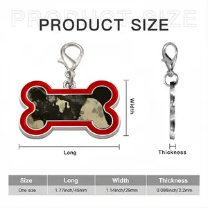 Silver Series Blob Dog Bone Keychain