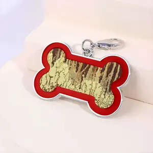 Yellowcake Dog Bone Keychain