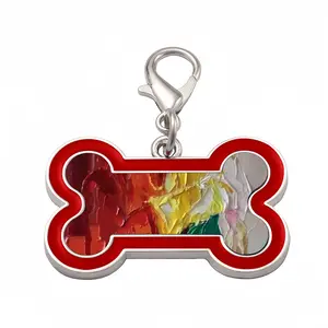 Lady In Her Sixties Dog Bone Keychain