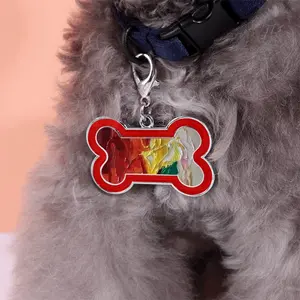 Lady In Her Sixties Dog Bone Keychain