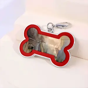 Watercolor - The Village Dog Bone Keychain