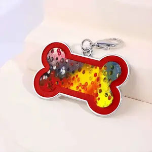 A Field Of Energy E Dog Bone Keychain