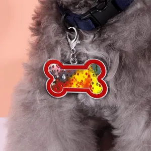 A Field Of Energy E Dog Bone Keychain