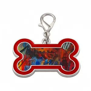 Screaming The Blues Dog Bone Keychain