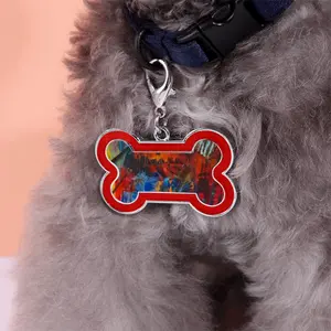 Screaming The Blues Dog Bone Keychain