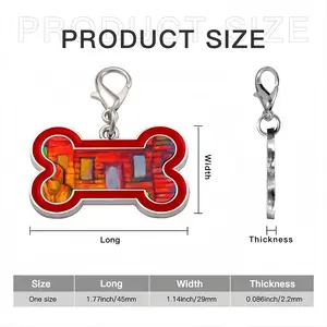 Red House With Miles Dog Bone Keychain