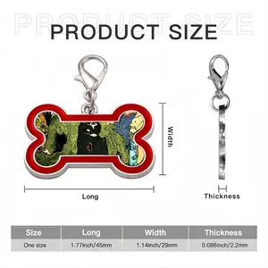 Peasant 2 Dog Bone Keychain