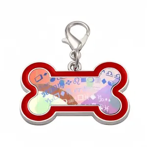 Swimming Girl Dog Bone Keychain