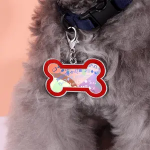 Swimming Girl Dog Bone Keychain