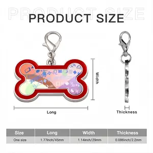 Swimming Girl Dog Bone Keychain