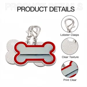 Charcoal White No 1 Series 4 Dog Bone Keychain