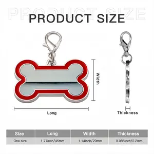 Charcoal White No 1 Series 4 Dog Bone Keychain