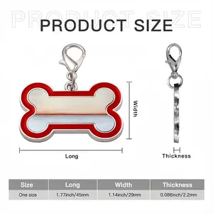 White Orange Series 3 Dog Bone Keychain