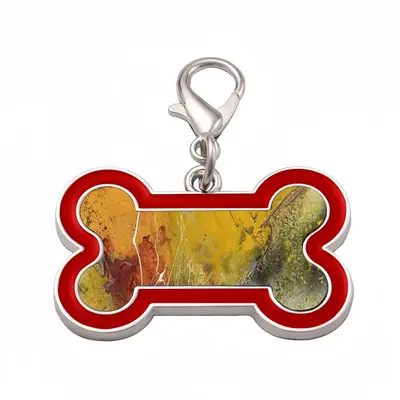 Tiger Lily King Dog Bone Keychain