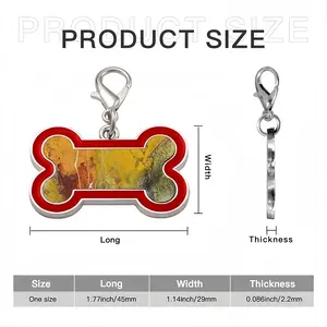 Tiger Lily King Dog Bone Keychain