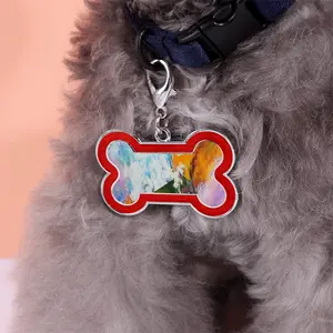 Collisioning Dog Bone Keychain