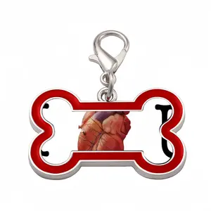 I Love You Dog Bone Keychain