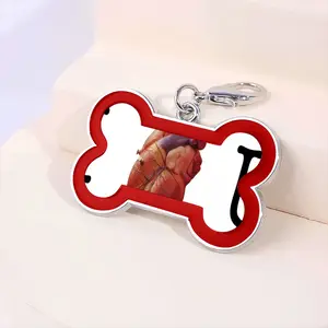 I Love You Dog Bone Keychain