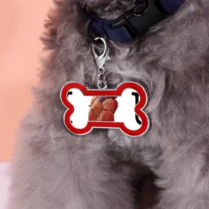 I Love You Dog Bone Keychain