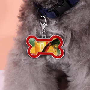 Dual 9 Dog Bone Keychain